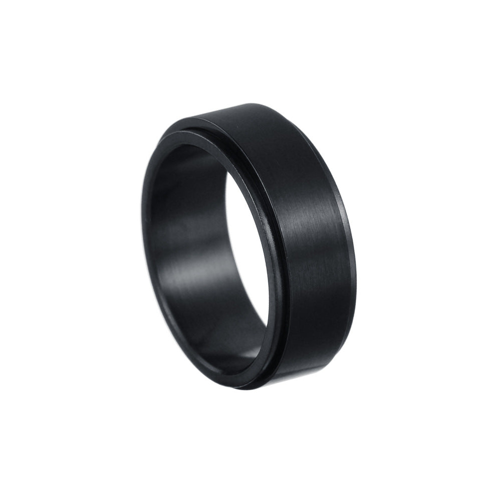 Anillo de acero de titanio para hombres de nuevo turno al por mayor